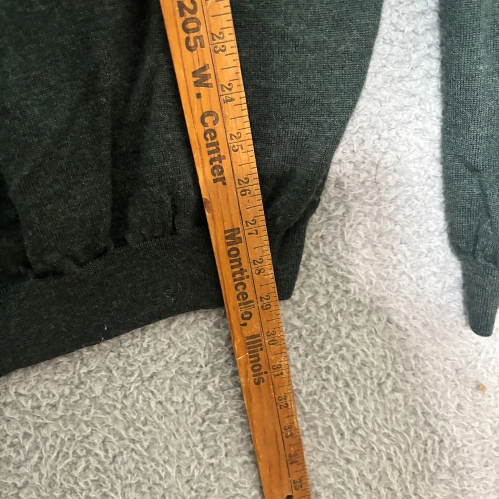 Joseph Abboud Mens XL Forest Green Extra Fine Merino Wool V-Neck Sweater‎